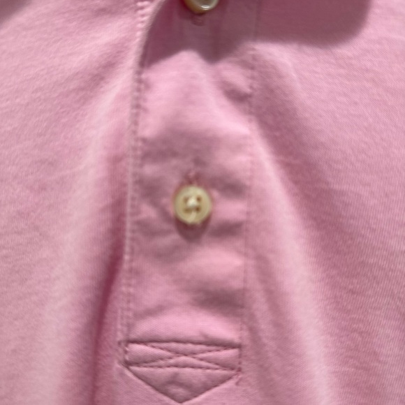 Light Pink Polo Shirt with Textured Fabric and Short Sleeves - Picture 3 of 6